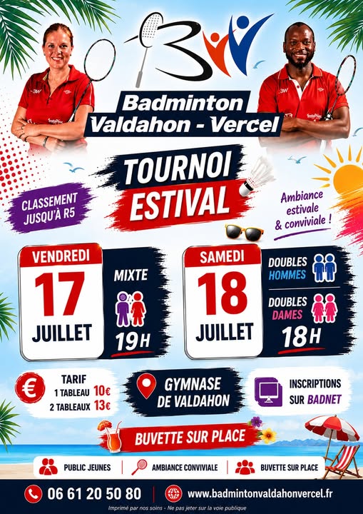 Tournoi estival à Valdahon les 17 et 18 juillet